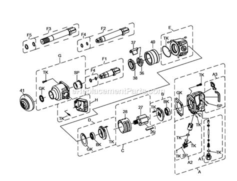 Chicago Pneumatic Cp7782 6 Air Impact Wrench Power Tool Oem Replacement Parts From