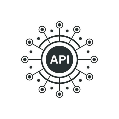 Api Icon In Flat Style Software Integration Vector Illustration On