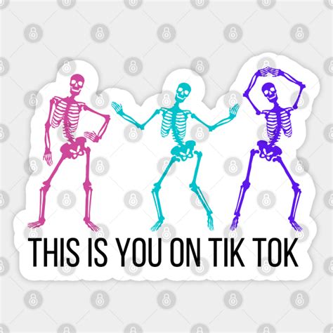 Skeleton Tik Tok Dance - Skeleton - Sticker | TeePublic