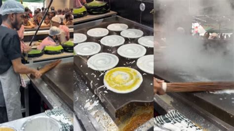 Watch Bengaluru Chef Uses Broom To Clean Dosa Tawa Video Goes Viral