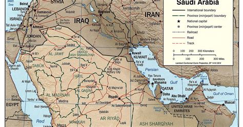 Peta Negara Arab Saudi Saudi Arabia Map