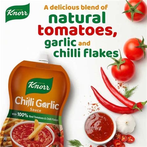 Order Knorr Chilli Garlic Sauce Pouch 800g 100 Real Tomatoes And Chilli
