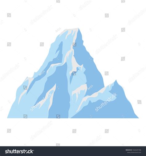 Ice Mountain Cartoon Style Isolated Image: เวกเตอร์สต็อก (ปลอดค่า ...
