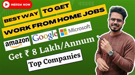 Get Work From Home Jobs Top Companies Hiring For Freshers Salary 8