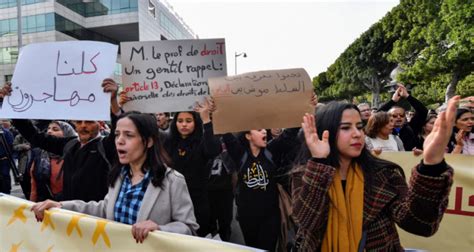 Tunisie Marche de protestation contre le racisme et la haine à l égard