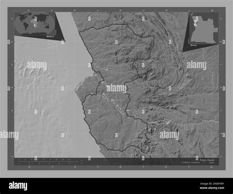 Bengo Province Of Angola Bilevel Elevation Map With Lakes And Rivers