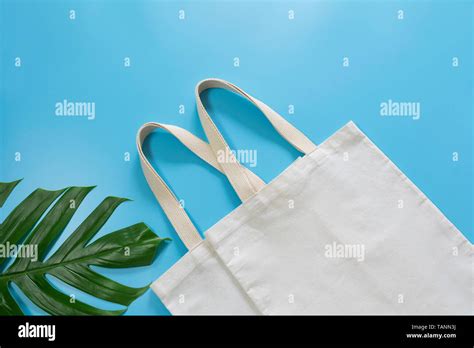 White Tote Bag Canvas Fabric Cloth Shopping Sack Mockup With Copy