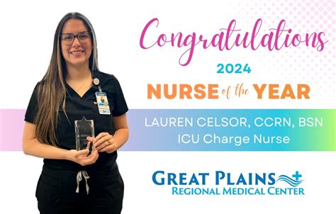 Great Plains Regional Medical Center Announces Icu Nurse Lauren Celsor