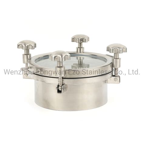 Stainless Steel Hygienic Round Outward Pressure Tank Manhole Cover With