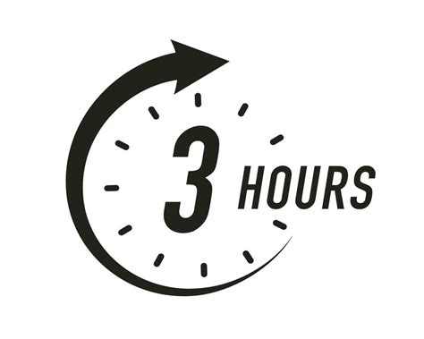 3 hours timer vector symbol black color 25661090 Vector Art at Vecteezy