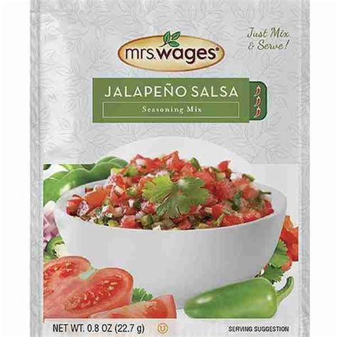 Mrs Wages Jalapeno Salsa Seasoning Mix Hot Food E Concepts