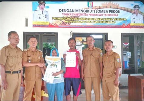 Pekon Bulurejo Kecamatan Gadingrejo Salurkan Bantuan Pangan Nasional Ke