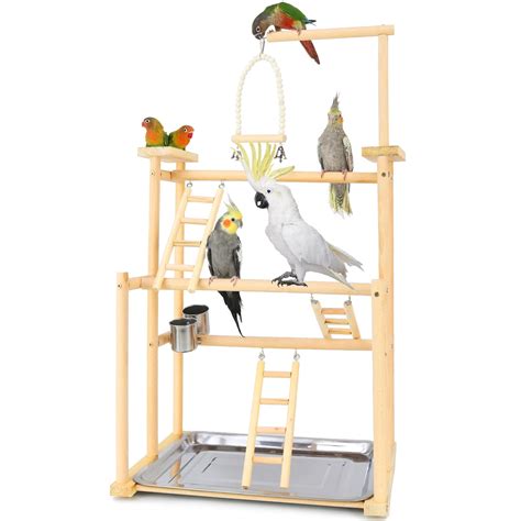 Snapklik Kweetle Pet Parrot Playstand 3 Layers Bird Play Stand