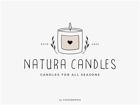 Candle Logo Wax Candle Logo Wick Candle Logo Flame Logo Soy Candle