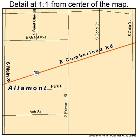 Altamont Illinois Street Map