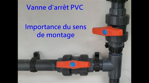 vanne d arrêt pvc piscine Sens de montage et Danger YouTube