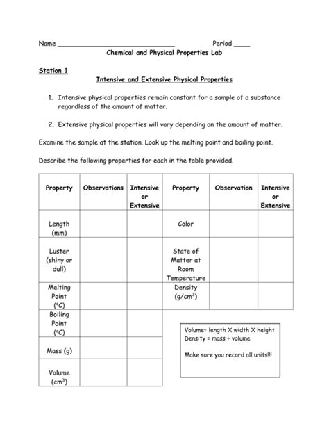 Intensive And Extensive Physical Properties