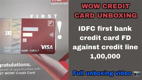 Wow Credit Card Unboxing Idfc First Bank Wow Credit Card Apply