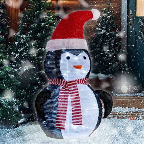 Buy Gresonic Lighted Pop Up Outdoor Penguin Christmas Decorations 2 3ft Pre Lit Light Up