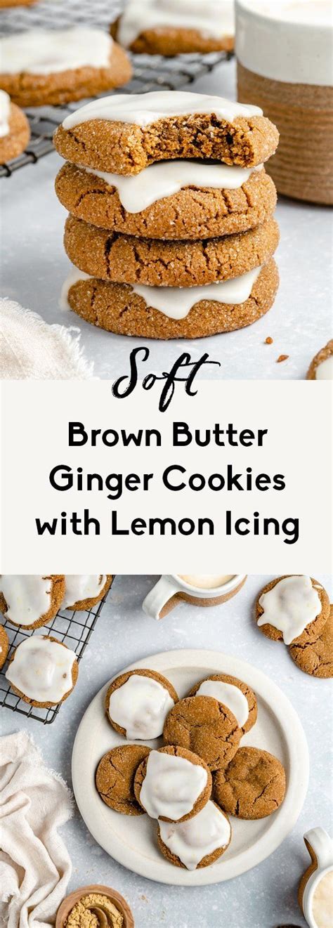 The Best Soft Ginger Cookies With Lemon Icing Ambitious Kitchen