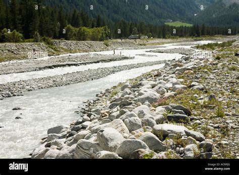Dora River Monte Bianco Valle Daosta Italy Stock Photo Alamy
