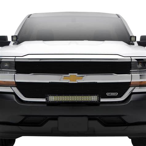 T-Rex® - Chevy Silverado 1500 2016-2018 Black Horizontal Laser Billet ...