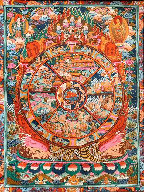 Bhavachakra Of Human Life The Wheel Of Life Exotic India Art