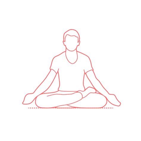 Half Lotus Pose (Ardha Padmasana) Dimensions & Drawings | Dimensions.com