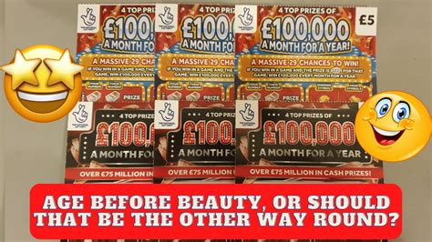 £15 Of £100k A Month For A Year Vs £15 Of £100k A Month For A Year Scratch Cards Scratched Off