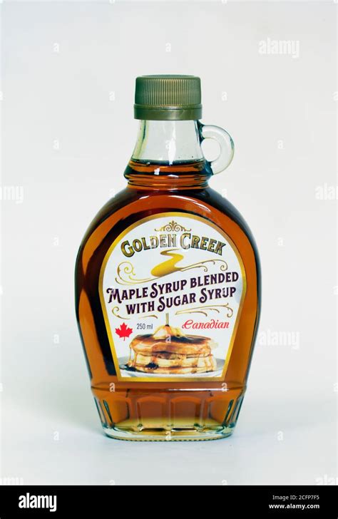 Bottle Of Golden Creek Canadian Maple Syrup Blended With Sugar Syrup