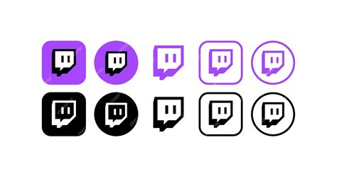 Icônes Du Logo Des Médias Sociaux Twitch Collection De Logos De La