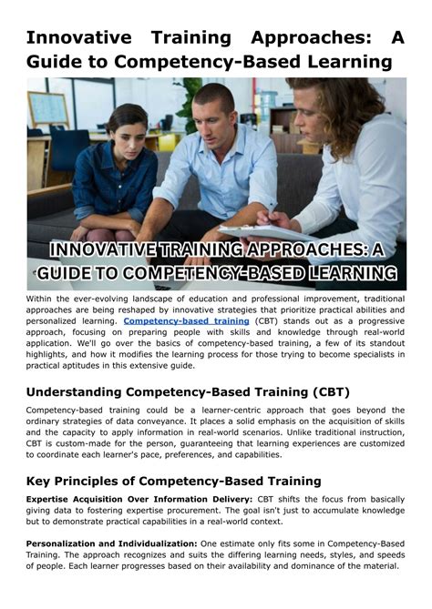 Ppt Innovative Training Approaches A Guide To Competency Based