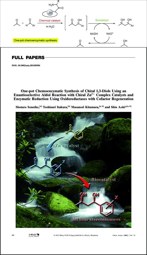 One‐pot Chemoenzymatic Synthesis Of Chiral 13‐diols Using An