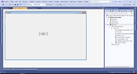 Diseñar un formulario en C desde Visual Studio y adaptarlo para que se