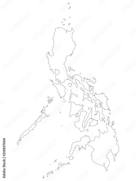 Philippine Map Black And White High Resolution