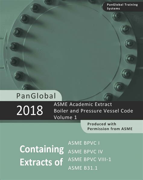 2018 ASME Academic Extract EBook Boiler And Pressure Vessel Code Vol 1