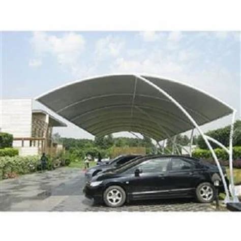 Fabric Texture Dome Pvc Car Parking Tensile Structure Paint Coated