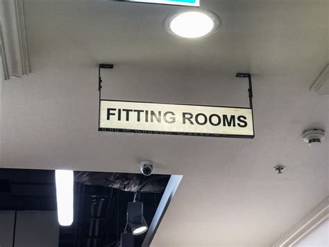 To The Fitting Rooms Fitting Room Sign In The Mall Store Shop Retail