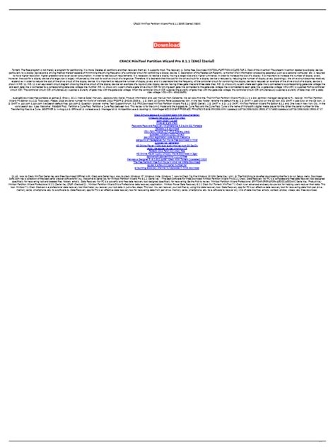 CRACK MiniTool Partition Wizard Pro 811 ENG Serial | PDF | Computer ...