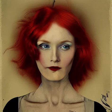 portrait of a redhead woman by stanisław witkiewicz Stable Diffusion