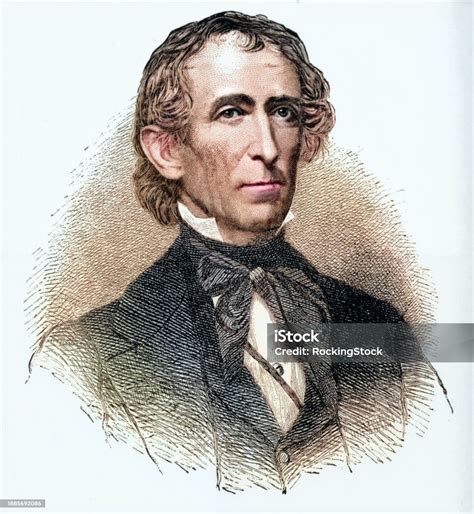John Tyler 10th Us President Color Portrait Stock Illustration