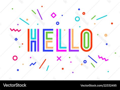 Hello Banner Speech Bubble Poster And Sticker Vector Image