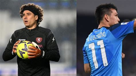 Salernitana vs Nápoli Guillermo Ochoa vs Chucky Lozano canal y