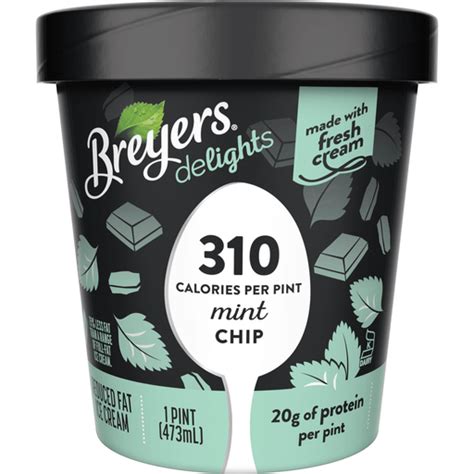 Breyers Delights Reduced Fat Ice Cream Mint Chip 16 Oz Ice Cream