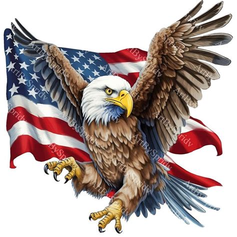 Usa Patriotic Eagle Flag Png Transparent Clipart Abstact Design