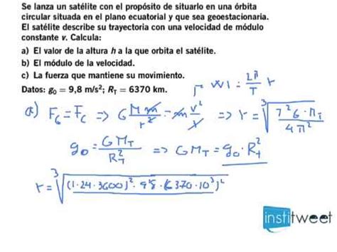 Calcula La Altura A La Que Orbita Un Satelite Youtube