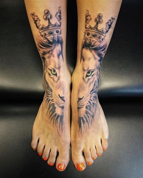 Lion Foot Tattoos