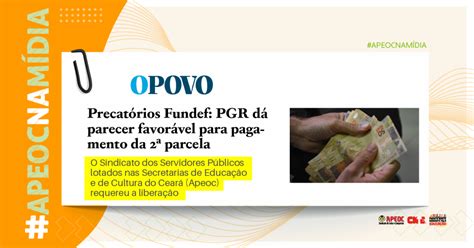 Apeoc Na M Dia O Povo Precat Rios Do Fundef Pgr D Parecer