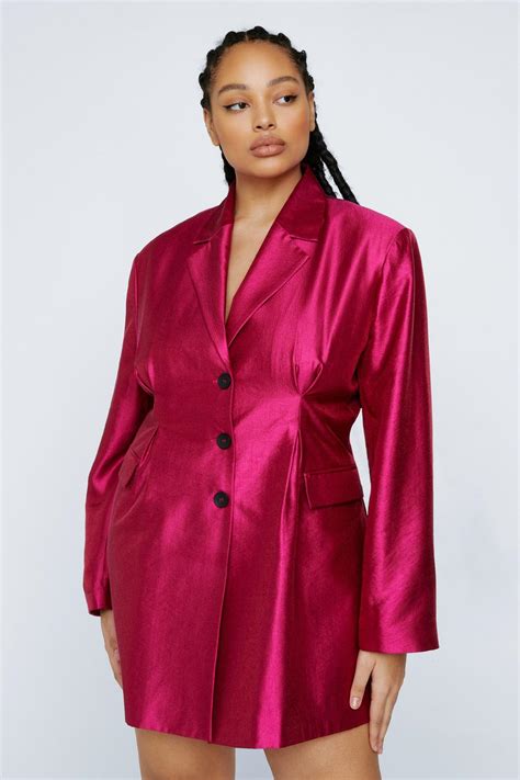 Plus Size Premium Tailored Blazer Dress Nasty Gal