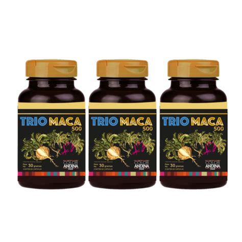 Maca Peruana Trio Em Capsulas 100 Pura 180 CAPS Direto Dos Andes